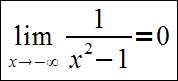 granica funkcji 1/x2-1 w nieskończoności