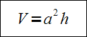 graniastosłup prawidłowy czworokątny - wzór na objętość