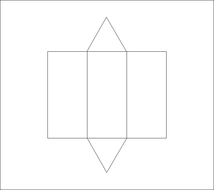 siatka graniastosłupa prawidłowego trójkątnego