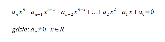 Posta oglna rwnania wielomianowego
