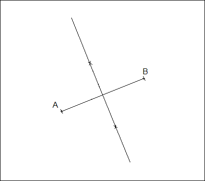 Symetralna odcinka - konstrukcja